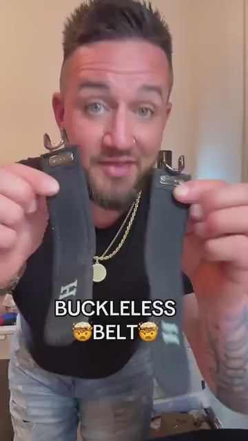 Metal Adjustable No Buckle Belts for Men and Women with Hook (2Pcs)